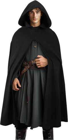 Halloween Men's Hooded Cape Adult Renaissance Medieval Costume Cape in Saudi Arabia