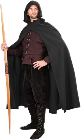 Halloween Men's Hooded Cape Adult Renaissance Medieval Costume Cape in Saudi Arabia