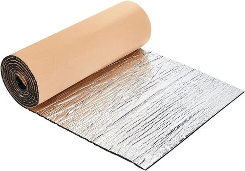 BENECREAT 78x13inch Car Sound Deadening Material Mat, Car Soundproofing Material with Aluminium Foil, Black Foam Shock Absorbing Mats for Doors, Bonnet, Boot, Floor, Firewalls in Saudi Arabia