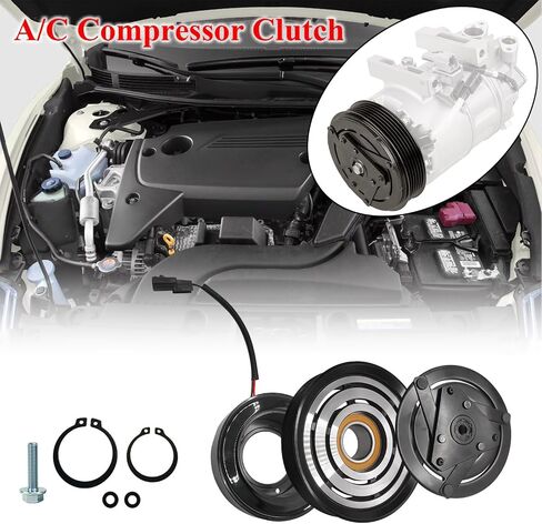 A/C Compressor Clutch Assembly Kit Plate Pulley Bearing Coil 1732 Replacement for 2013-2018 Nissan Altima 2.5L, AC Air Conditioning Compressor Clutch Coil Auto Repair Kit in Saudi Arabia
