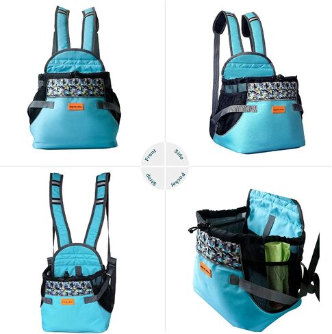 Cinf Backpack Adjustable Pet Front Cat Dog Carrier Bag Easy-Fit Traveling Hiking Camping Puppies Outdoor Use Black in Saudi Arabia