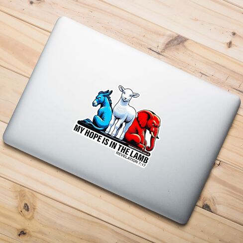 My Hope Is In The Lamb Sticker (Medium - 1 pc) - Jesus 2024, Jesus 24, Christian Sticker, Bible Verse Sticker, Faith Sticker, God Sticker, Lamb of God, Car Decal, Bumper Sticker, Water Bottle, Laptop in Saudi Arabia
