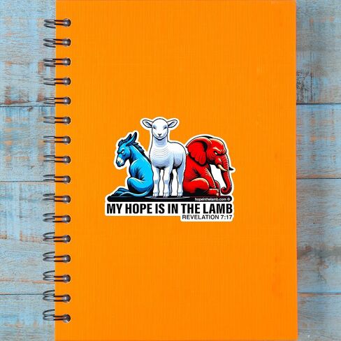My Hope Is In The Lamb Sticker (Medium - 1 pc) - Jesus 2024, Jesus 24, Christian Sticker, Bible Verse Sticker, Faith Sticker, God Sticker, Lamb of God, Car Decal, Bumper Sticker, Water Bottle, Laptop in Saudi Arabia