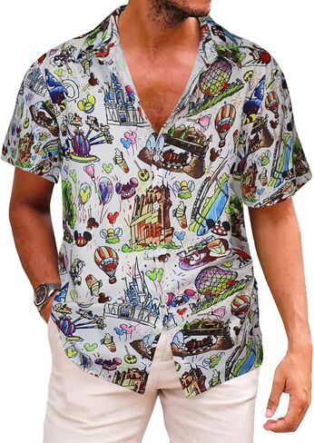 Hawaiian Shirt for Men Short Sleeve Summer Casual Button Down Vacation Tropical Shirts in Saudi Arabia
