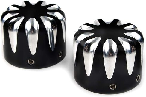 Lirun 2 قطعة غطاء المحور الأمامي بتحكم رقمي بالكمبيوتر غطاء الجوز لـ Harley Dyna Softail Electra Road Street Glide Touring Sportster 1200 Fat Boy Tri Glide in Kuwait