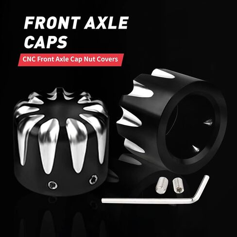 Lirun 2 قطعة غطاء المحور الأمامي بتحكم رقمي بالكمبيوتر غطاء الجوز لـ Harley Dyna Softail Electra Road Street Glide Touring Sportster 1200 Fat Boy Tri Glide in Kuwait