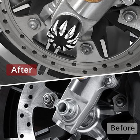 Lirun 2 قطعة غطاء المحور الأمامي بتحكم رقمي بالكمبيوتر غطاء الجوز لـ Harley Dyna Softail Electra Road Street Glide Touring Sportster 1200 Fat Boy Tri Glide in Kuwait