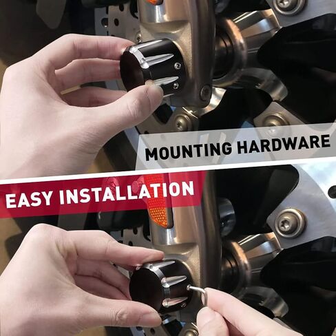 Lirun 2 قطعة غطاء المحور الأمامي بتحكم رقمي بالكمبيوتر غطاء الجوز لـ Harley Dyna Softail Electra Road Street Glide Touring Sportster 1200 Fat Boy Tri Glide in Kuwait