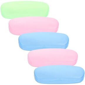 4Pcs Random Color Plastic Eyeglasses Cases Portable Transparent Sunglasses Box Glasses Protective Case Reading Glasses Box Small in Size,Convenient to Carry,Sunglasses and Eyewear Accessories