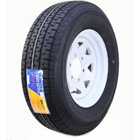 WINDA Trailer Tire Wheel Assembly ST225/75R15 10-Ply E 117L 6 Lug on 5.5" PCD White Spoke Rim in Kuwait