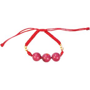 UNITARY Brand Handmade Rope Weaving Art and Red Incense Balls Beads Strand Bracelet for Women, Taoism Pray for Blessings Protection Energy Health