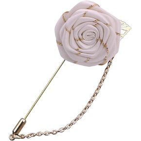 Lapel Pin Brooch for Men Suit Tassel Chain Brooch Rose Flower Pin Brooches Mens Lapel Pins for Suits Bridegroom Wedding
