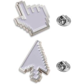 100 Pack Classic Cursor Pixel Gesture Arrow Enamel Pins White Window Computer Mouse Pointer Badges Brooch IT Worker Punk Jewelry Pin Gift