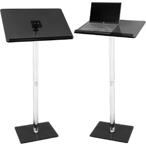 Acrylic Podium Stand, Angle Adjustable 44in Lecterns & Podiums for Churche Lectern, Concert Music Stand, Wedding Declaration, Office Meeting, Classroom Lecture, Laptop Computer Holder