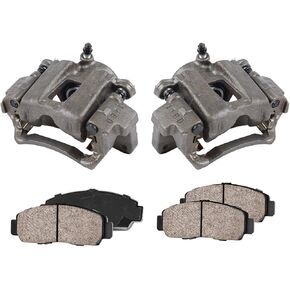 Callahan CCK11225 [2] REAR Premium Loaded OE Caliper Assembly Set + Quiet Low Dust Ceramic Brake Pads
