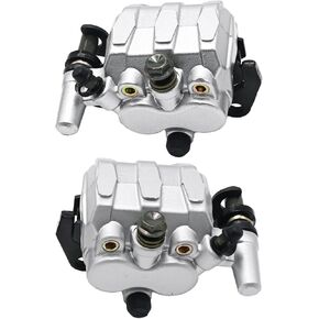 ZUDSKUY Left and Right Front Caliper Set with Pads Replacement 5B4-2580T-01-00 5B4-2580U-01-00 59300-05H00-999 Compatible with Yamaha Rhino 660 2004-2007/700 2008-2013/450 2006-2009