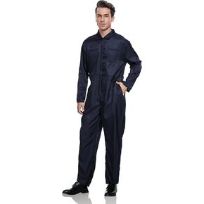 Navy Blue Jumpsuit Costume Adult Men Halloween Cosplay Jumpsuit Coveralls