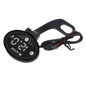 Motorcycle LED Voltmeter, Digital 9‑24V Smart Voltmeter Battery Meter Waterproof High Accuracy ABS Battery Monitor for Various Motorcycle