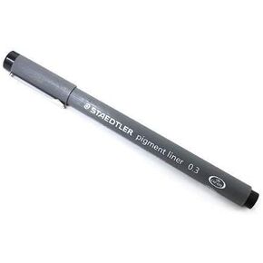 STAEDTLER PIGMENT LINER 0.3mm BLACK INK [Pack of 2]