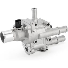 Full Aluminum Thermostat & Housing Assembly W/Sensors Upgrade for Chevrolet Cruze 2011-2016 Cruze Limited 2016 Sonic 2012-2018 Trax 2013-2020 - Replaces 15-81816 902-033 25192228 55564890