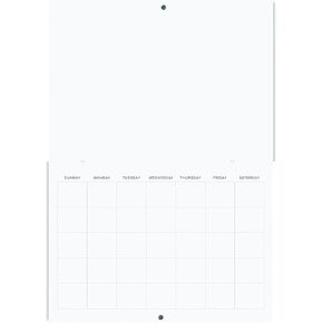 Blank Scrapbook Wall Calendar - 5-Pack - Cardstock Cover - Undated, 12" x 9" Closed, 18" Open Size, Large Bookstore-Quality, Stapled Hanging Monthly Calendar for Kitchen & Office - Premium DIY Creative Organizer, Art Gallery, and Planner with Generous Spa