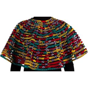 African Ankara Handmade Neckpiece Women's Handmade Necklaces Button Splicing Necklace for Women Jewellery