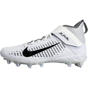 Nike Alpha Menace Pro 2 Mid BV3951-100 White-Black Men's Wide Football Cleats 12 US