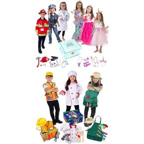 Born Toys Toddler Dress Up Clothes for Little Girls & Boys Ages 3-7, Washable Kids Costumes 6-in-1 and 3-in-1
