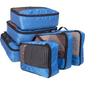 Luggage Organizer Bags For Travel - 6 Set Of Packing Cubes for Suitcases - Packing Cubes For Travel-Packing Cubes For Carry On Suitcase Fit 20" 24" 28" Luggage(6 blue)