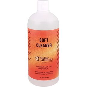 Leather Master Soft Leather Cleaner 33.8 oz/Liter - Soft Leather Cleaner for use of Leather Furniture, Car Interior, Apparel, Boots, Shoes, and Bags.