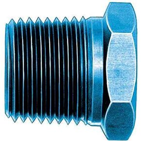 Aeroquip FCM2137 Blue Anodized Aluminum 3/8" to 1/4" Reducer Pipe Bushing