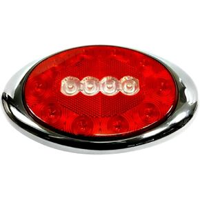Kaper II L15-0103 Red/Chrome DOT Stop, Turn, Tail, Reflector/Back Up Combination Light, 1 Pack