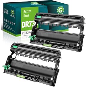 GREENBOX Compatible DR730 DR-730 Drum Unit 12,000 pages Replacement for Brother for MFC-L2710DW MFC-L2750DW HL-L2395DW HL-L2370DW HL-L2350DW HL-L2390DW DCP-L2550DW Printer, 2 Black