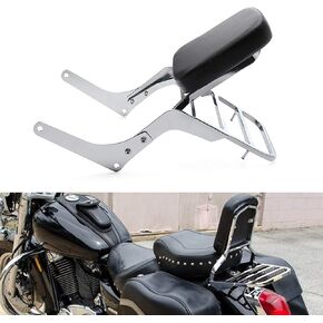 مسند ظهر للمقعد الخلفي للدراجة النارية، مسند ظهر سيسي بار متوافق مع Honda Rebel CA250 CMX250 CMX (فضي)