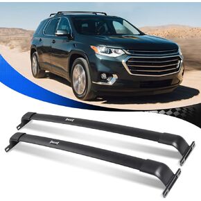 220 LBS Roof Rack Cross Bars Fit for Chevrolet Traverse 2022 2023 Black Crossbars Luggage Carrier Bars Kayak Rack