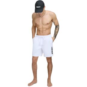 DKNY Men's Stretch Quick Dry Volley UPF 40+ Protection Swim Trunk