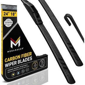 Carbon Fiber Windshield Wipers Blades 24"+18" | Patented Automotive Replacement Windshield Wiper Blades for my Car | Limpiaparabrisas De Carro | Front Windshield Wipers for my Car | Wiper Blade 2 Pack