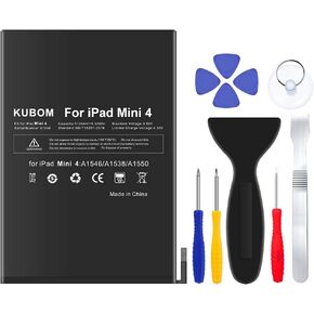 Replacement Battery for iPad Mini 4, Full 5124mAh 0 Cycle Battery - Include Complete Repair Tool Kits