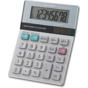 الة حاسبة شارب EL-310WB، ابيض 3.125، 3.38 × 4.75 × 1.0 بوصة