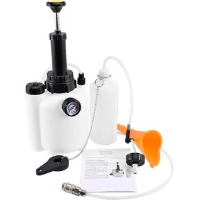 مجموعة مضخة سائل قابض الفرامل اليدوية سعة 3 لتر، أداة نزيف تغيير الزيت الاحترافية لشخص واحد مناسبة لجميع خزانات أسطوانات الفرامل، مع خرطوم وقمع وزجاجة زيت نفايات سعة 1 لتر in Kuwait