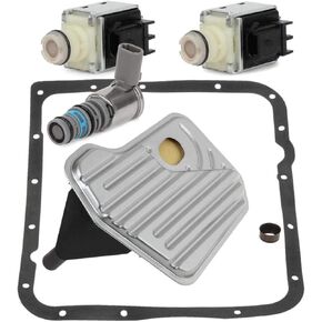 24230298 10478120 4T65E 4L60E Transmission Solenoid Valve - With TCC & PWM Downshift Shift A&B Solenoid Filter Kit Compatible With 1993-1997 GM Transmission Aftermarket Parts,3 Month Warranty