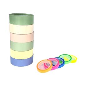 11 Rolls Removable Highlighter Tape, 6 Rolls Standard Size 0.7 -Inch Wide & 5 Rolls Tiny Size 0.23 inch Wide, Multi Color Value Pack