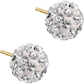 14K Yellow Gold Cubic Zirconia Disco Single/Pair Stud Earrings, Soft Silicone Gold Back, Stud Earrings For Women, Gemstone Jewelry, Gift For Her, Minimalist Jewelry, Jewelry For Women