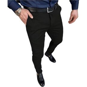 Floerns Men's Stretch Business Flat Front Dress Pant Classic Fit Formal Pants