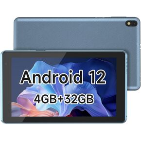 Android Tablet 8 inch, Android 12 Tablet, 4GB RAM 32GB ROM, Quad-Core Processor, Dual Camera, WiFi, 1TB Expand, Game, GMS Certified