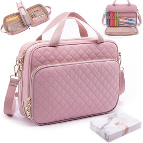 IMAGINING Large Bible Case with Bible Cover for Women - Bible Carrying Case with Shoulder Strap - Bible Bag with Markers - Bible Carrier with Pockets for Bible Study Suppliers - Bible Gift Girls