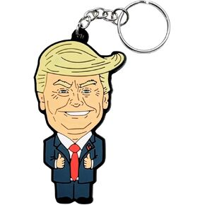 3-Inch Donald Trump Keychain [1-Pack]: Custom Made Political Satire Cartoon for Bags, Keys, and Backpacks - Durable and Hilariously Unique Design