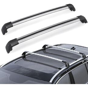JDMON Compatible with Roof Rack Cross Bars Volvo XC60 2013-2018 with Side Rails Anti-theft Locks Desigh, Aluminum Luggage Rack Crossbar for Rooftop Cargo Bag Carrier Kayak Canoe Bike, Sliver