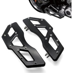 MZS Motorcycle Driver Floorboards, Touring Front Footboards Foot Pegs Boards Compatible with Electra Glide 83-23 | Road Glide 98-23 | Road King 94-23 | Softail 93-17 | Street Glide 06-23 | Tri 09-23