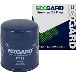 ECOGARD X111 Premium Spin-On Engine Oil Filter for Conventional Oil Fits Chevrolet Silverado 1500 4.3L 2002-2013, Equinox 3.4L 2005-2009, S10 2.2L 1994-2003, Impala 3.4L 2000-2005